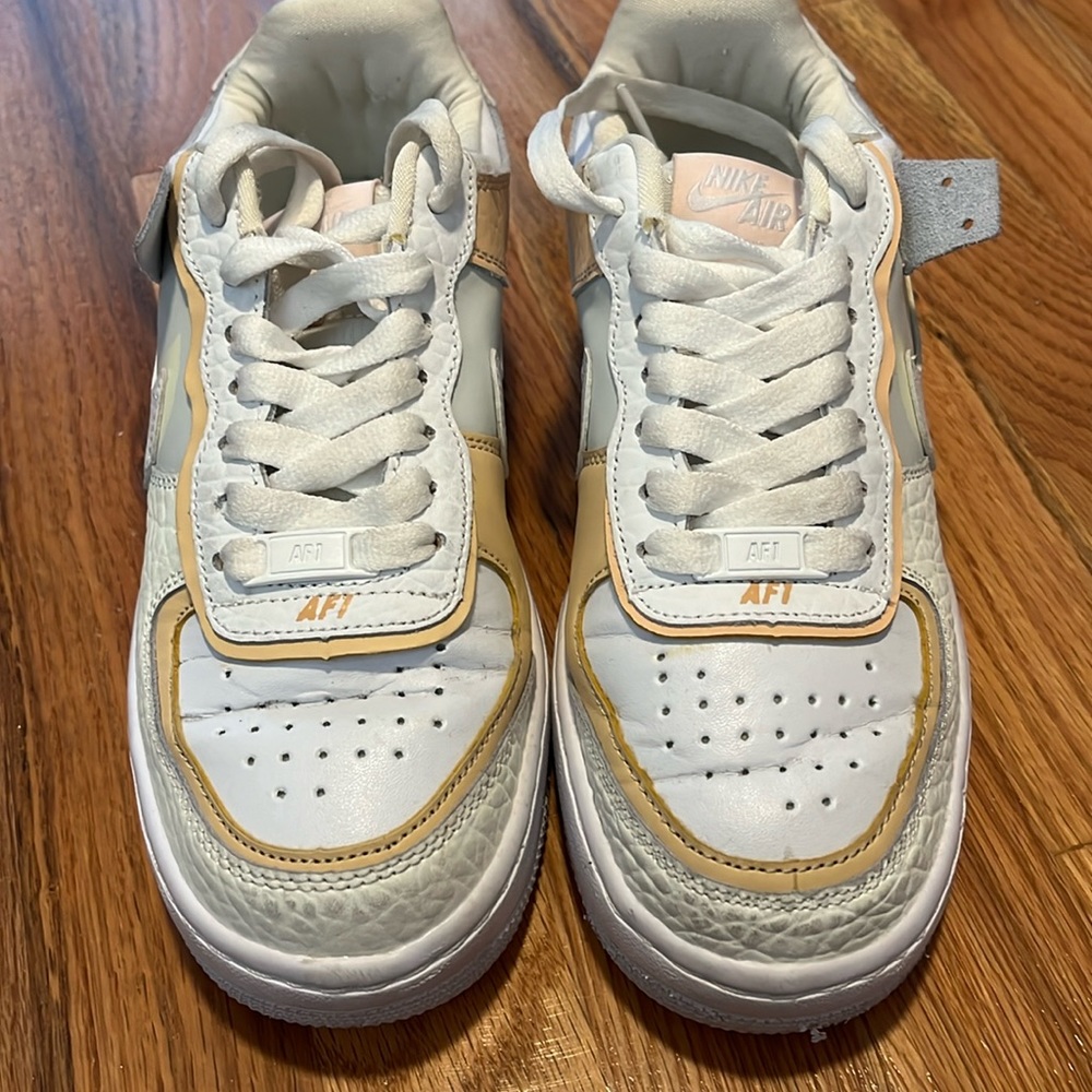 women’s nike air force 1  GUC white and pink